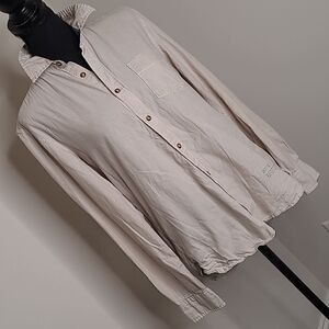 L.O.G.G. sz S striped button front collared shirt